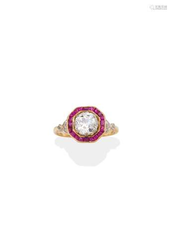 DIAMOND AND RUBY RING