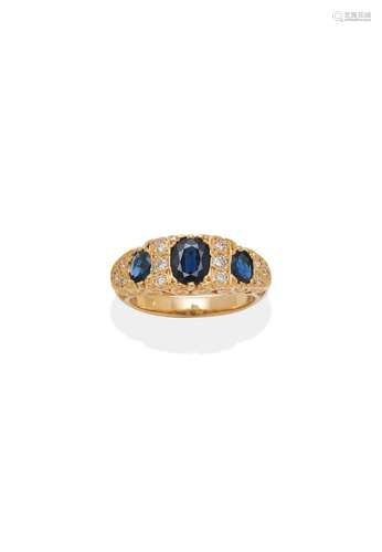 SAPPHIRE AND DIAMOND RING