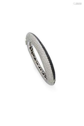 COLOURED DIAMOND AND DIAMOND BANGLE