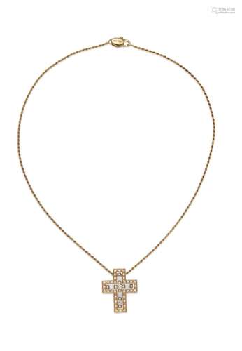 DAMIANI  DIAMOND CROSS PENDANT