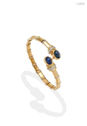 CALDERONI  SAPPHIRE AND DIAMOND BANGLE