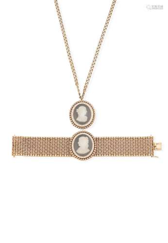 CAMEO BRACELET AND NECKLACE SUITE