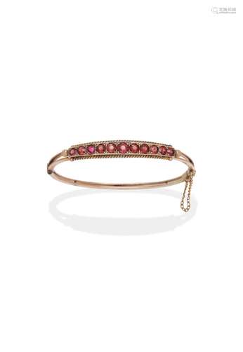 GEM-SET HINGED BANGLE