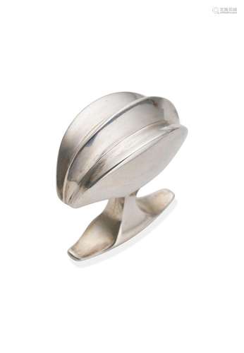 GEORG JENSEN  STERLING SILVER TWO FINGER RING, IBE DAHLQUIST