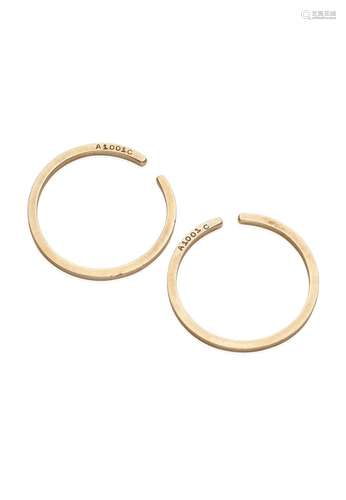 GEORG JENSEN  GOLD HOOP EARCUFFS