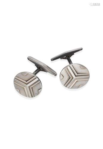 GEORG JENSEN  STERLING SILVER CUFFLINKS, JOHAN ROHDE