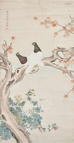 Attributed to Wang Chengpei (-1805) Pigeons