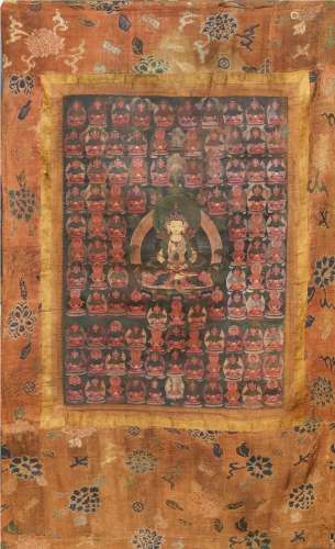 A Thangka of Amitayus Tibet, 18th century
