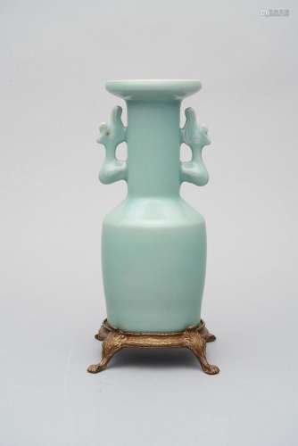 A celadon glazed 'phoenix' mallet vase