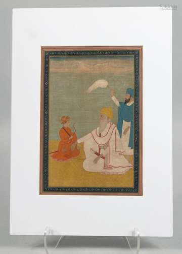 A LATE 19TH CENTURY INDIAN MINIATURE PAINTING ON PAPER, depi...