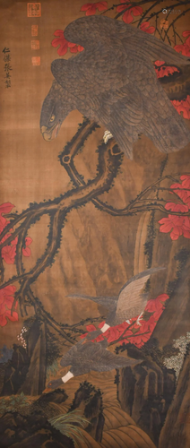 After Zhang Ying (1920-1984) Birds Large Hanging S