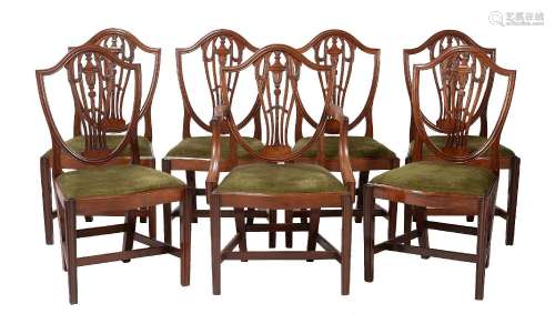 A HARLEQUIN SET OF TWELVE MAHOGANY DINING CHAIRS, IN GEORGE ...