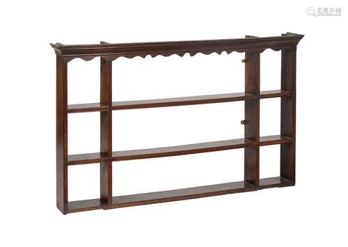 AN OAK 'DELFT' OR PLATE RACK