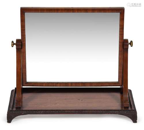 A REGENCY MAHOGANY DRESSING MIRROR, IN THE MANNER OF GILLOWS