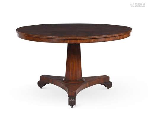 A WILLIAM IV MAHOGANY CENTRE TABLE