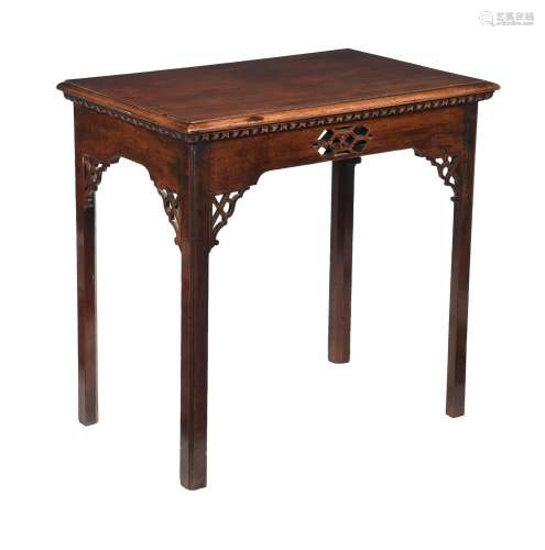 A GEORGE III MAHOGANY SIDE TABLE