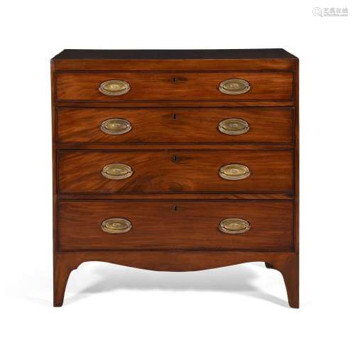 Y A REGENCY MAHOGANY CHEST OF DRAWERS