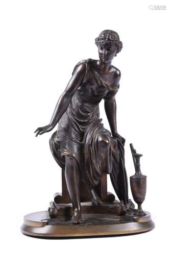 A BRONZE MODEL OF A NEOCLASSICAL MAIDEN