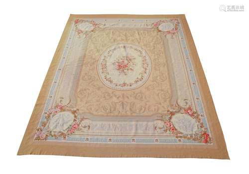 AN AUBUSSON CARPET