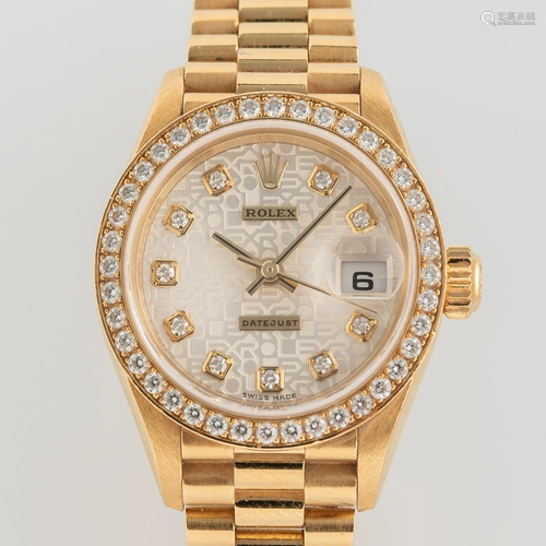 Rolex 18kt Gold and Diamond Datejust Reference 2078 Wristwat...