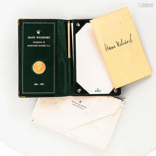 Rolex Hans Wilsdorf Commemorative Gold Coin and Booklet