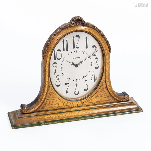 Waltham Paint-decorated Table Clock