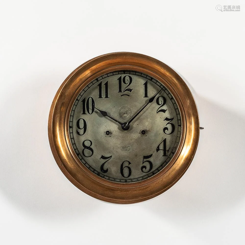 The Ashcroft Mfg. Co. Brass Wall Clock