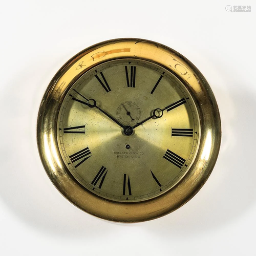 Chelsea 12-inch Polished Brass Wall Clock