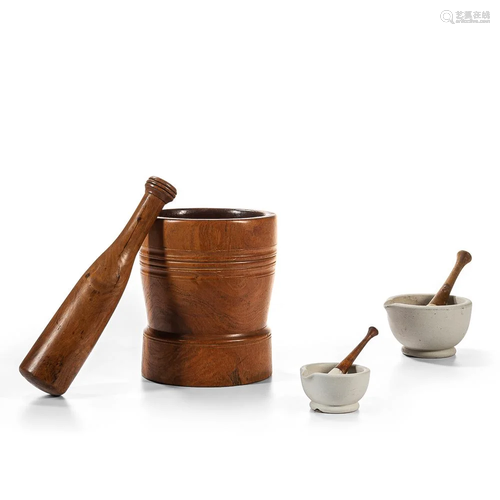 Three Mortar and Pestles