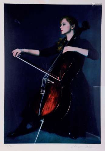 1946-2005陈逸飞 大提琴手 一九八八年作 纸本版画