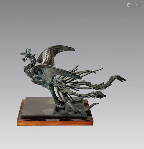 b.1924黄永玉 凤凰 二〇〇三年作 铜雕塑
