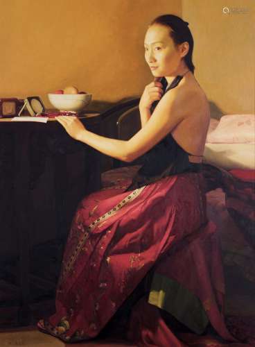 b.1966张义波 少女 一九九七年作 布面油画