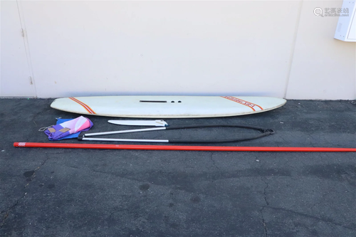 A Sailrider SR-1 windsurf board