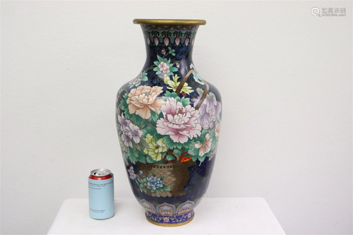 Large Chinese cloisonne vase