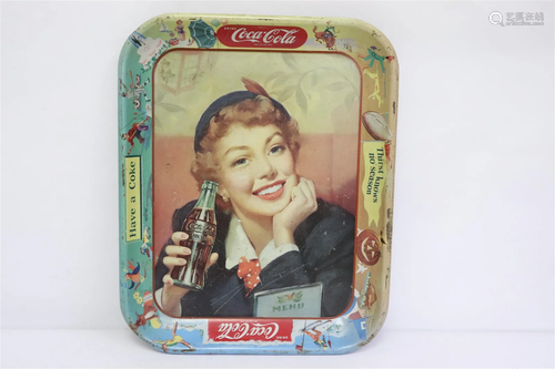 A vintage Coca Cola serving tray