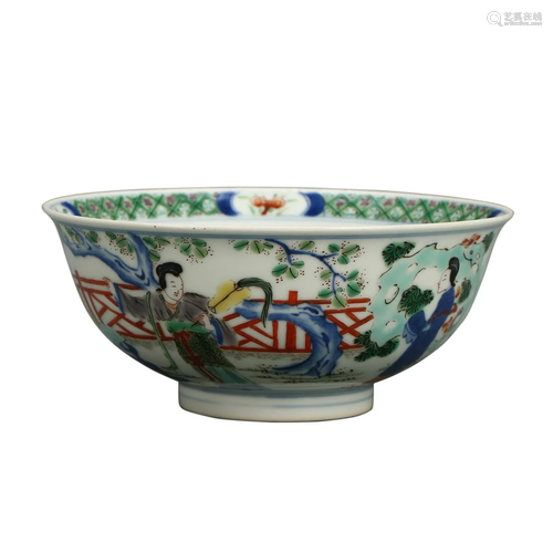 A FAMILLE-ROSE 'FIGURES' BOWL