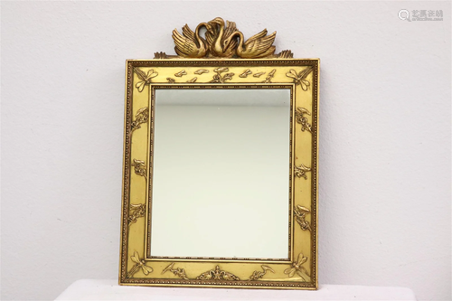 A beautiful antique Danish gilt wood mirror