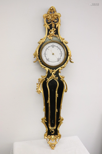 French antique barometer with gilt bronze ormolu