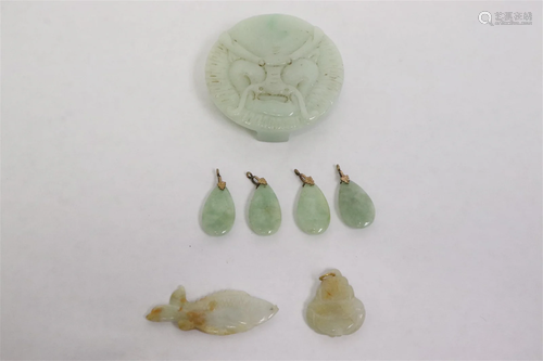 8 jadeite/ jade ornaments