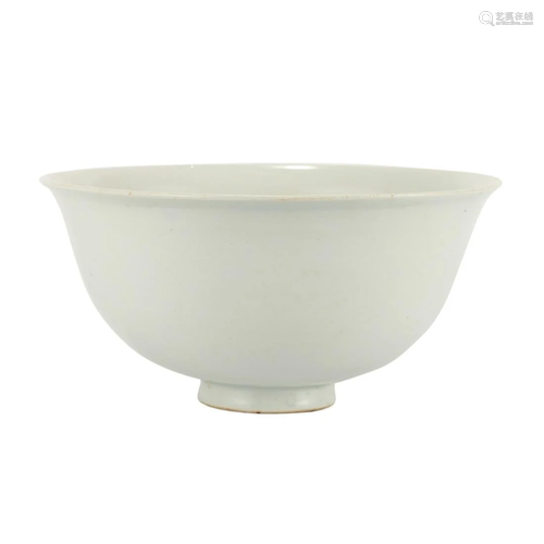 A WHITE-GLAZED BOWL