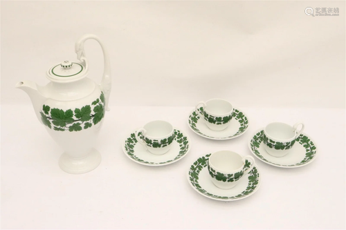 9 pieces Meissen chocolate set