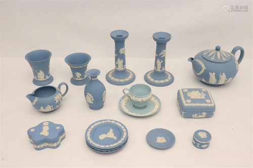 Lot of Wedgwood type bisque pieces