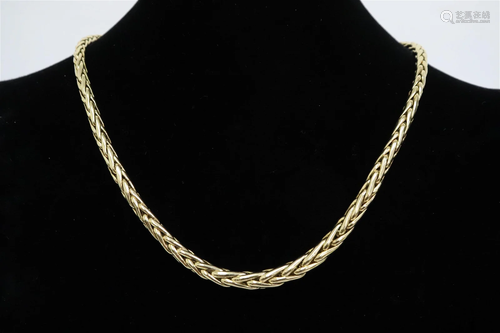 A beautiful Italian 14K snake link necklace