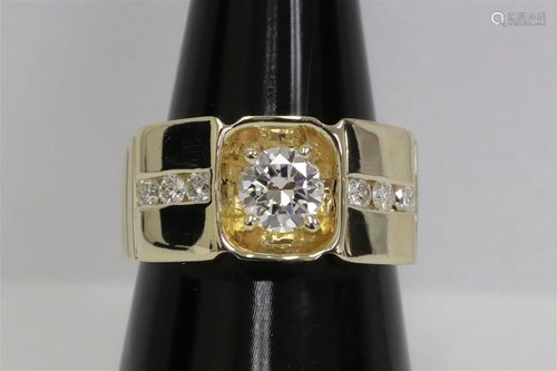 14K Y/G ring with diamond & GIA report