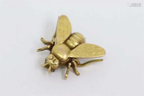 A 14K Y/G gold brooch in the form of bee