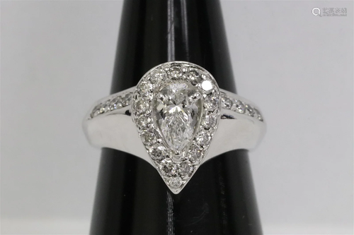 14K W/G diamond ring, with GIA report