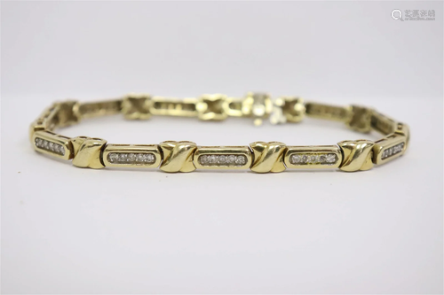 14K Y/G diamond bracelet