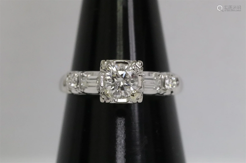 14K W/G diamond ring with GIA report