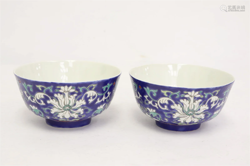 2 Chinese famille rose porcelain bowls