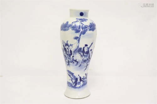 Chinese blue and white porcelain vase